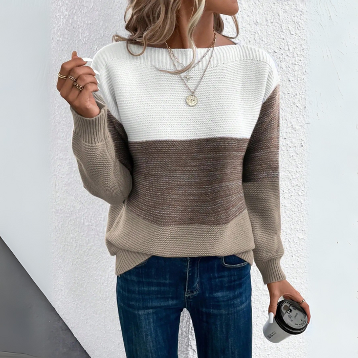 Clara | Suéter patchwork de punto