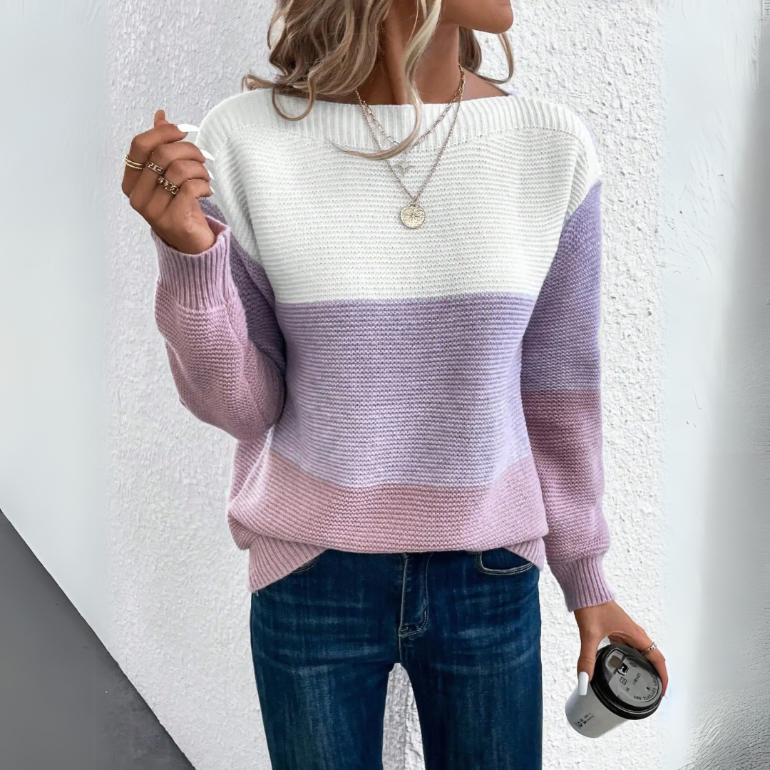 Clara | Suéter patchwork de punto