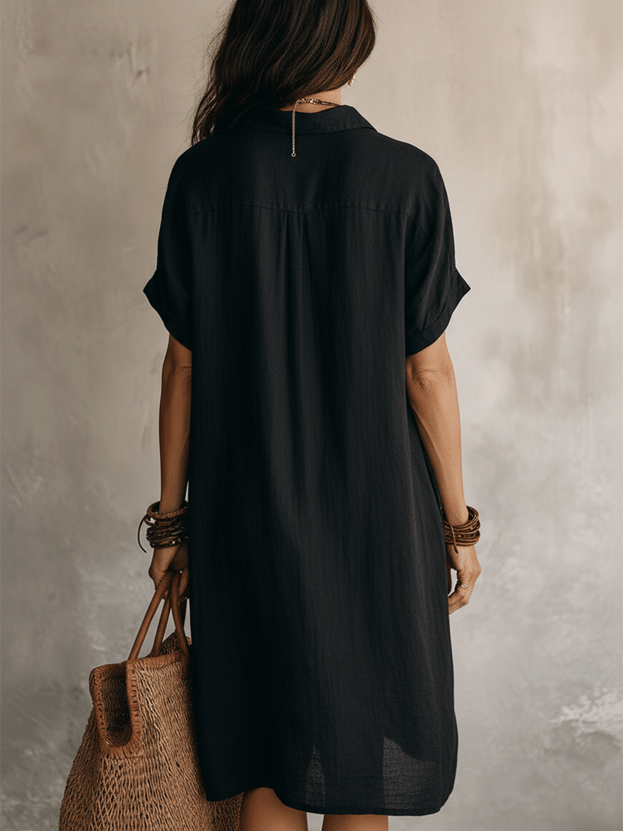 Asha | Vestido midi de lino de corte holgado