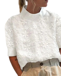 Isabela | Blusa de encaje con cuello alto