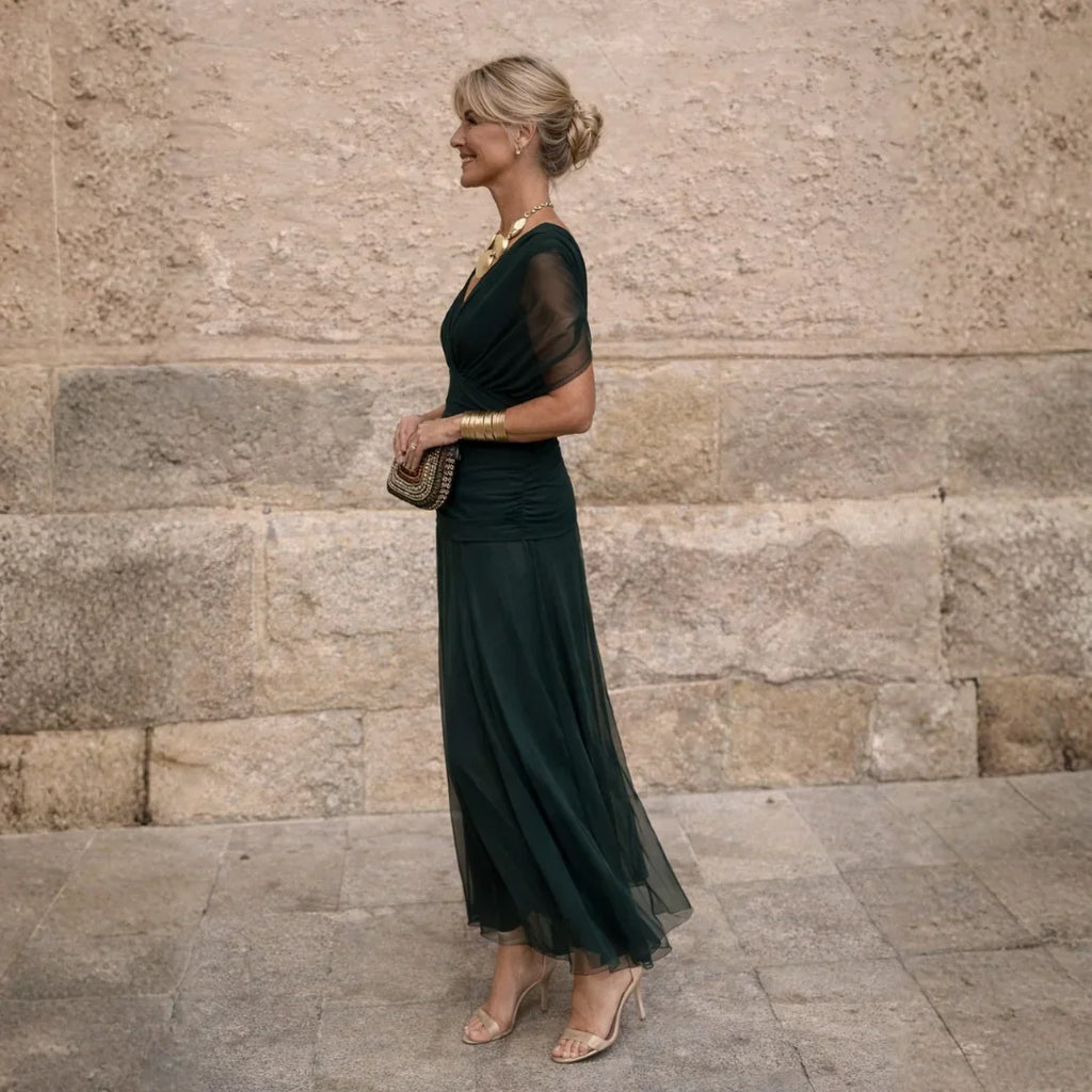 Elisabeth | Vestido verde elegante