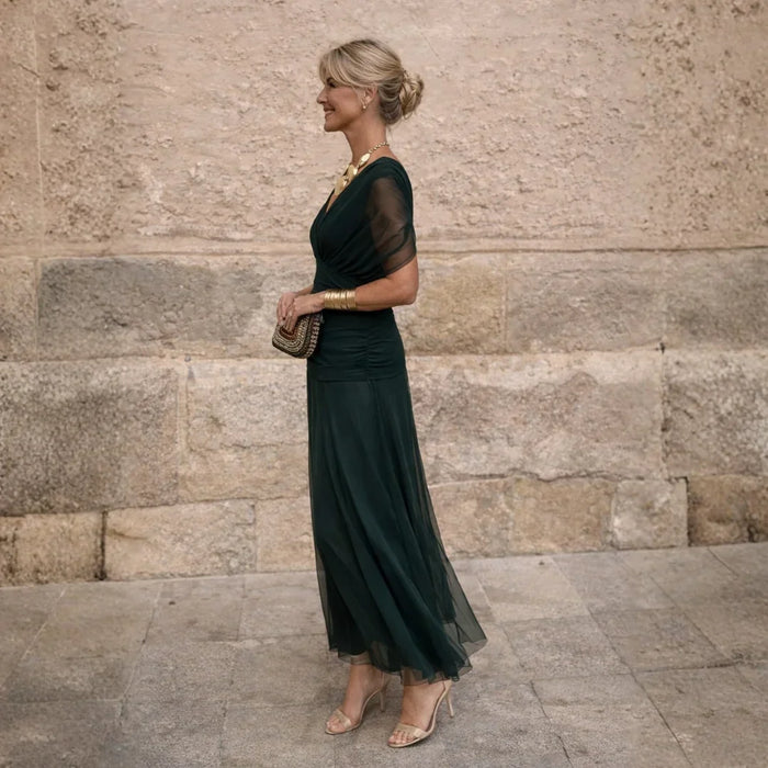 Elisabeth | Vestido verde elegante