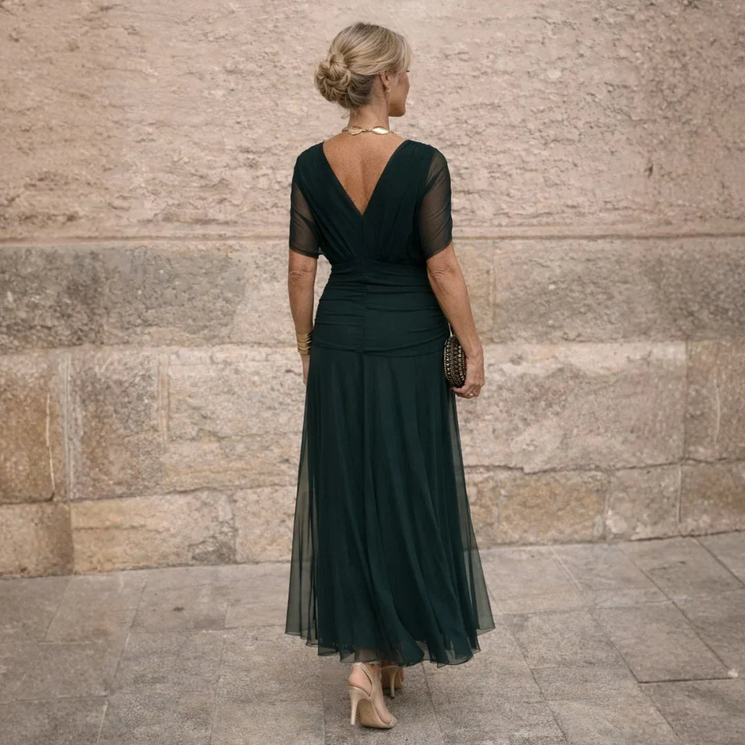 Elisabeth | Vestido verde elegante