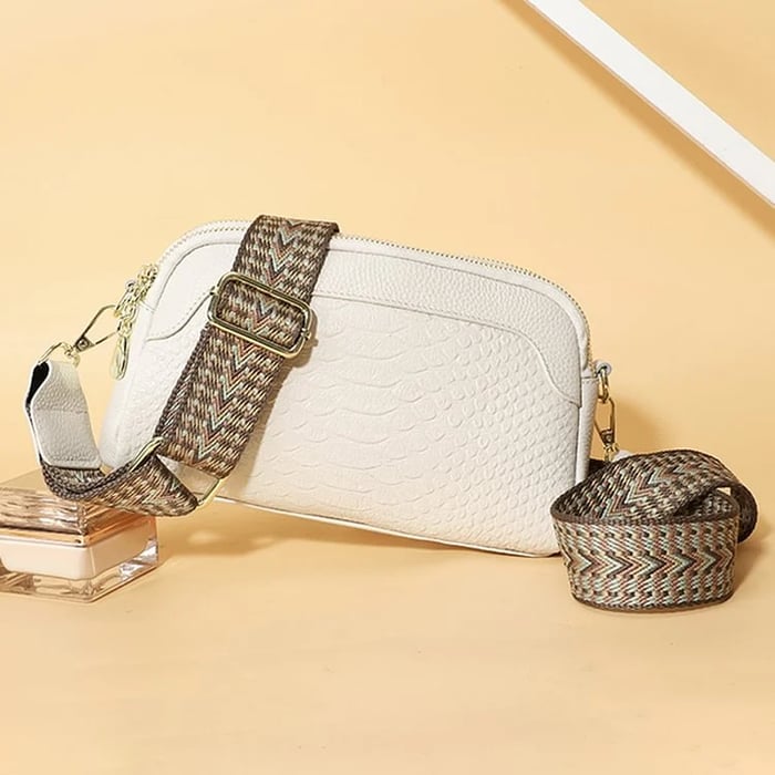 Paola | Bolso de Cuero con Look Reptil