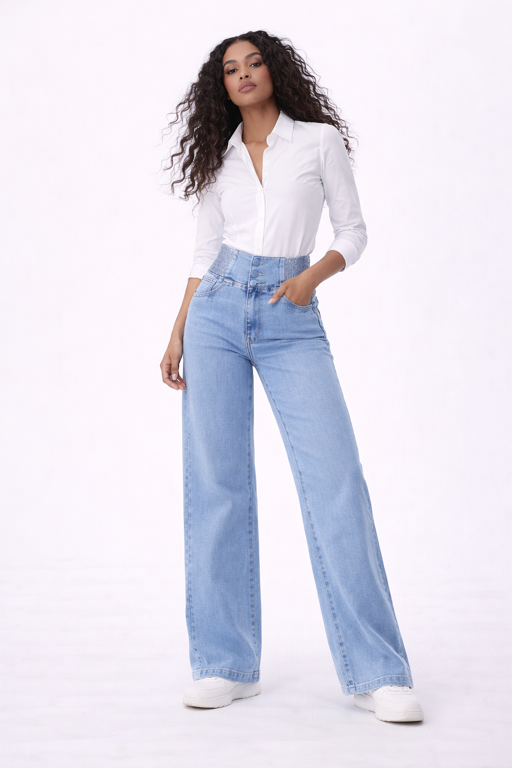 JEANS ELÁSTICOS DE CINTURA ALTA
