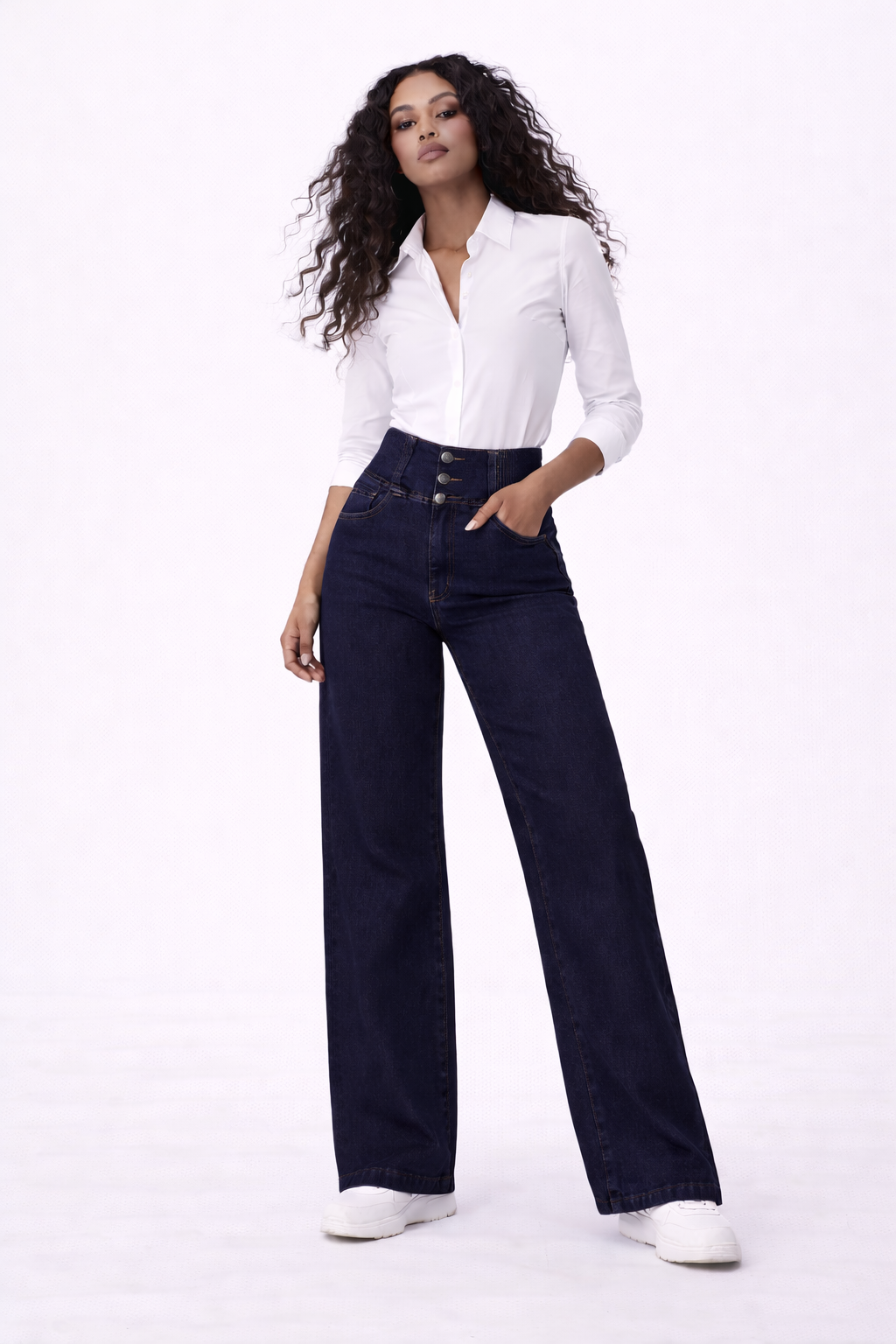 JEANS ELÁSTICOS DE CINTURA ALTA