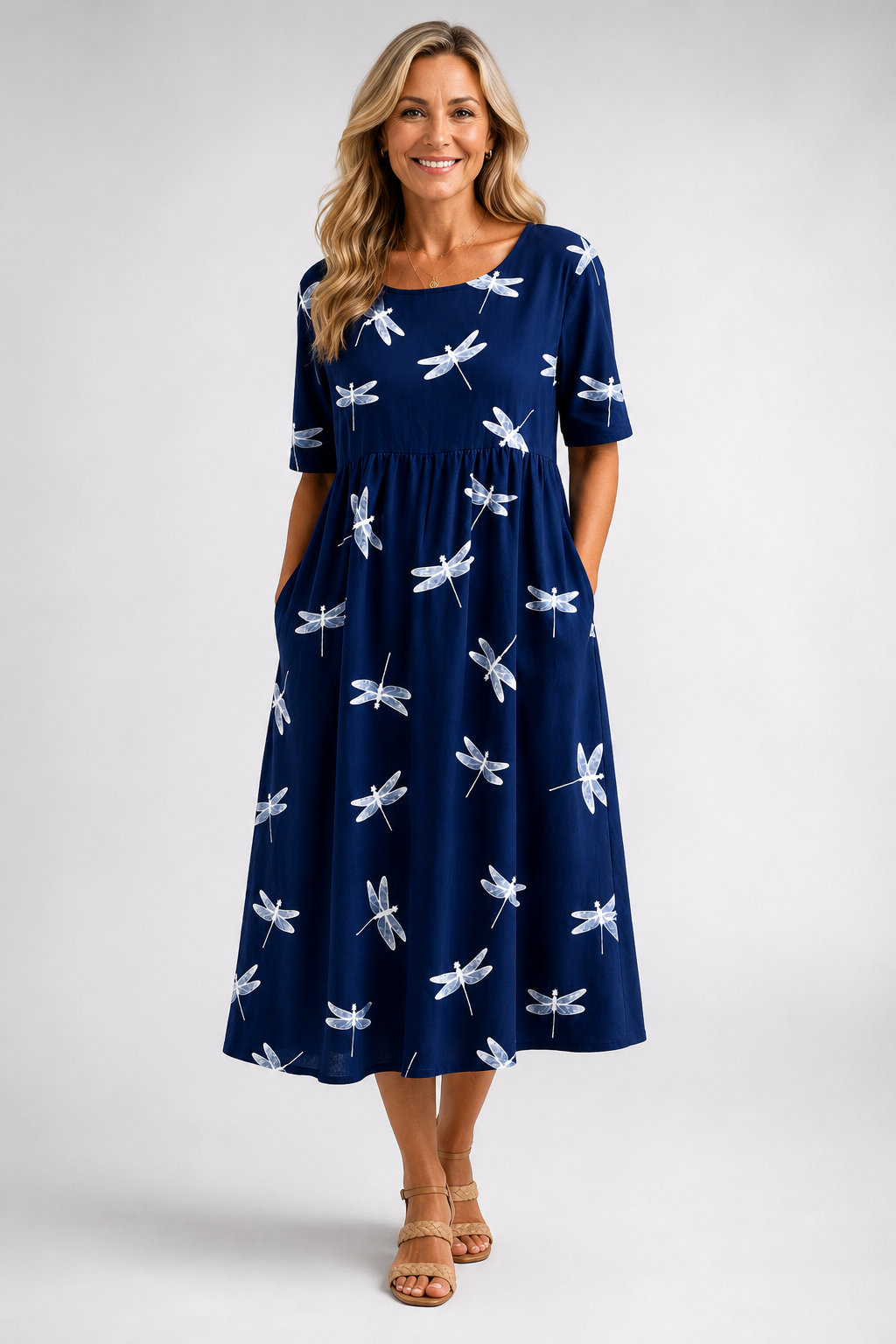 Eva │ Vestido midi estilo dragonfly