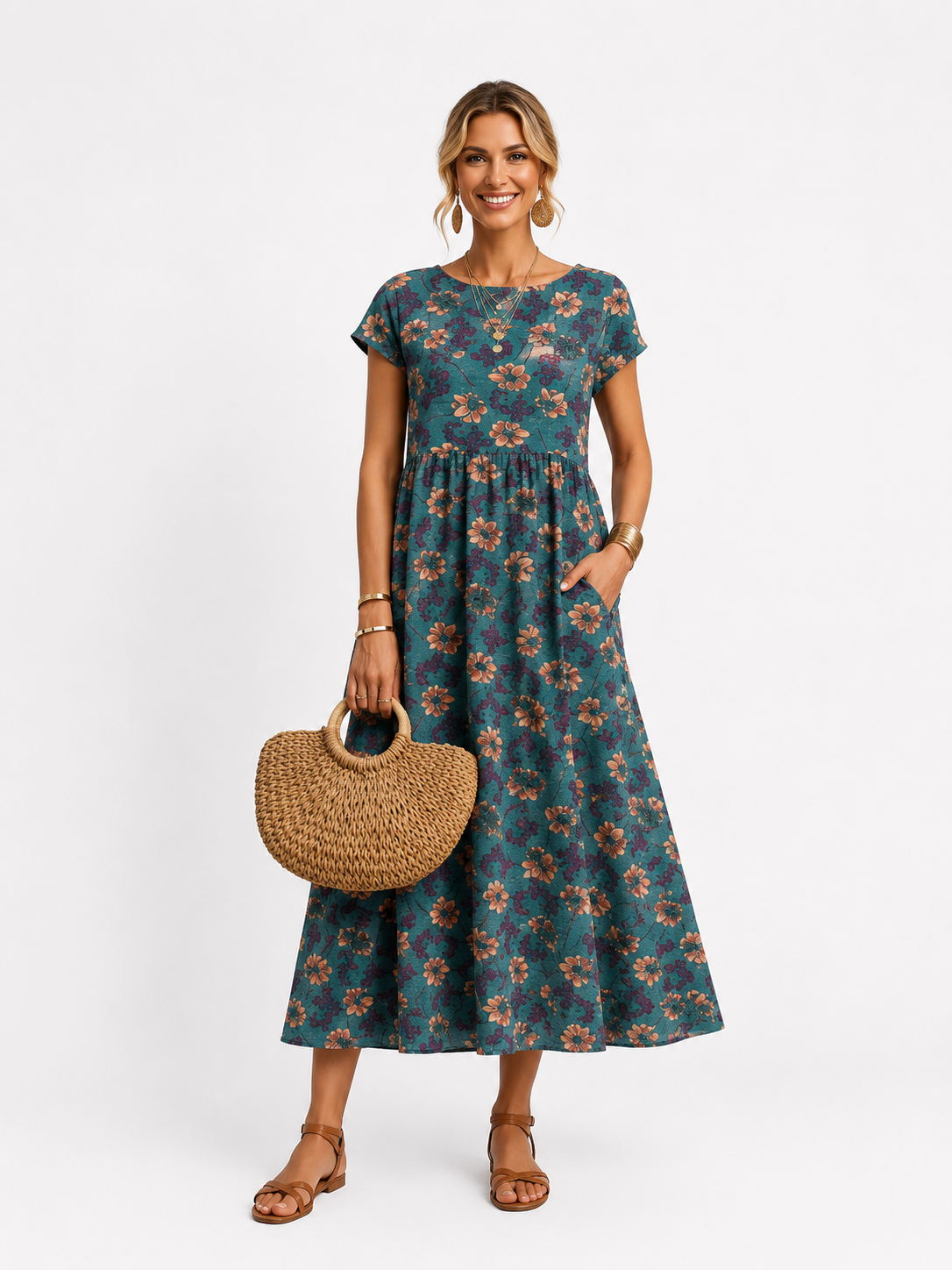 Bianca | Vestido de verano de manga corta