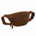 Bolso de Hombro de Pana Café