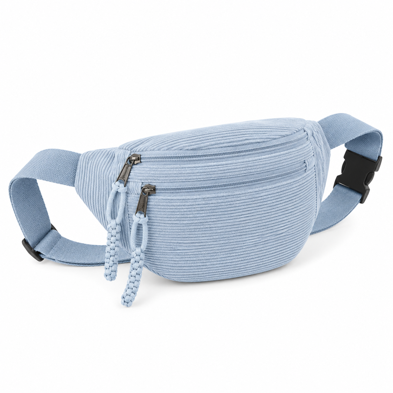 Bolso de Hombro de Pana Azul