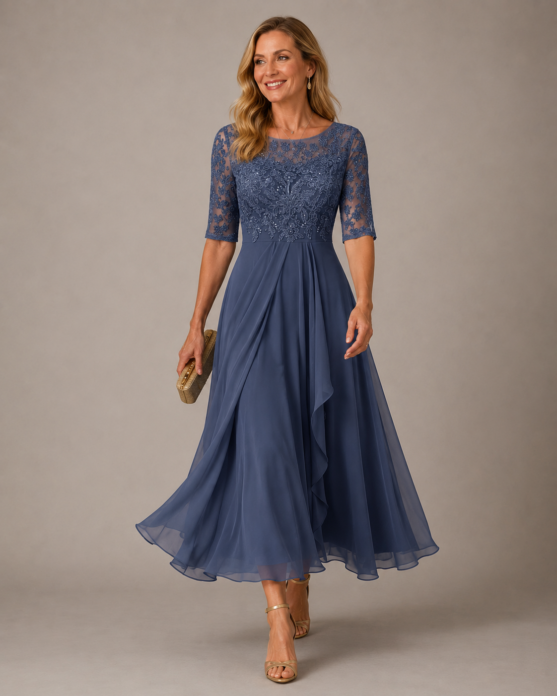 Daniela | Vestido midi de encaje que realza tu silueta