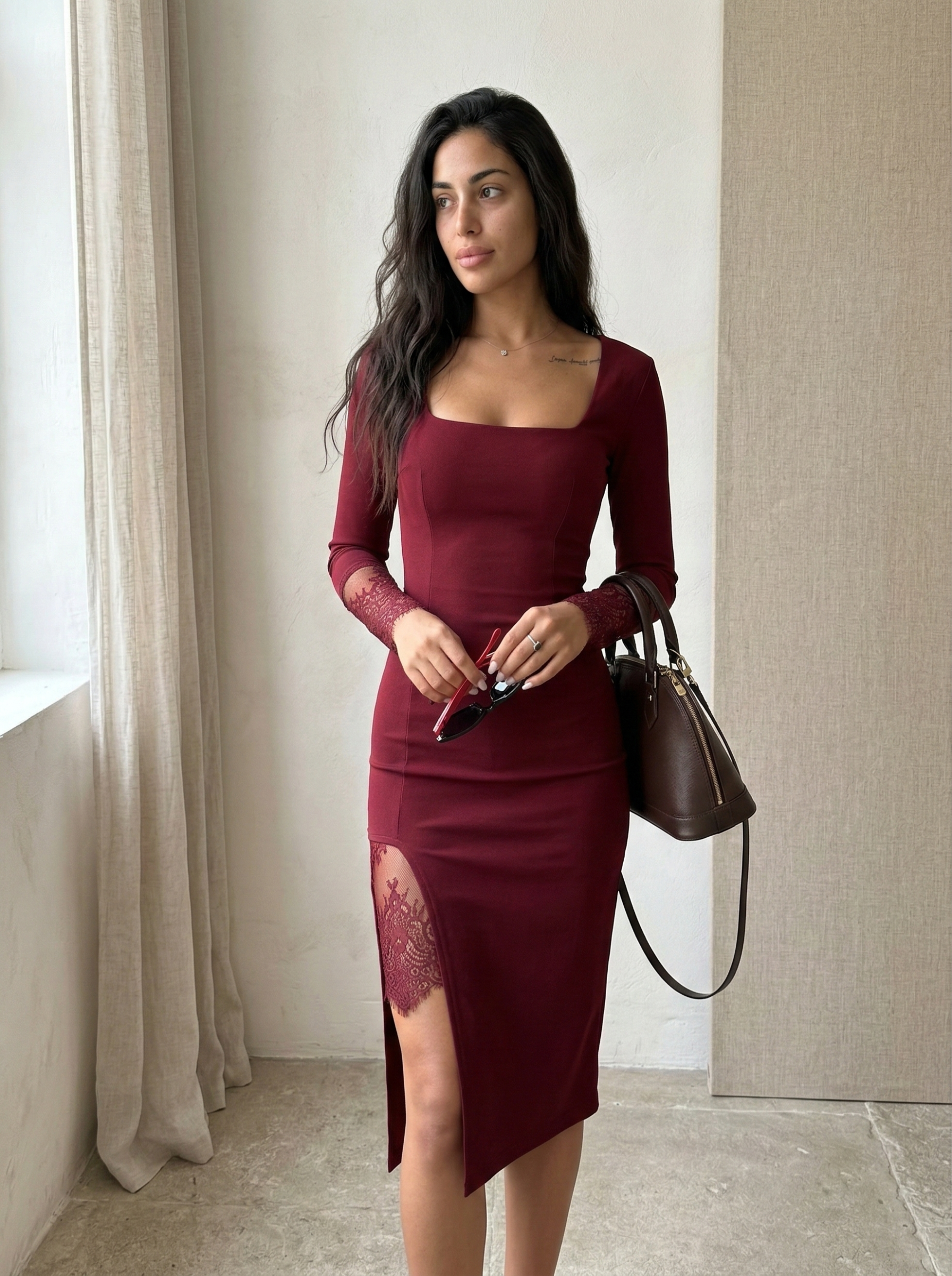 Vestido de noche con encaje Jasmina
