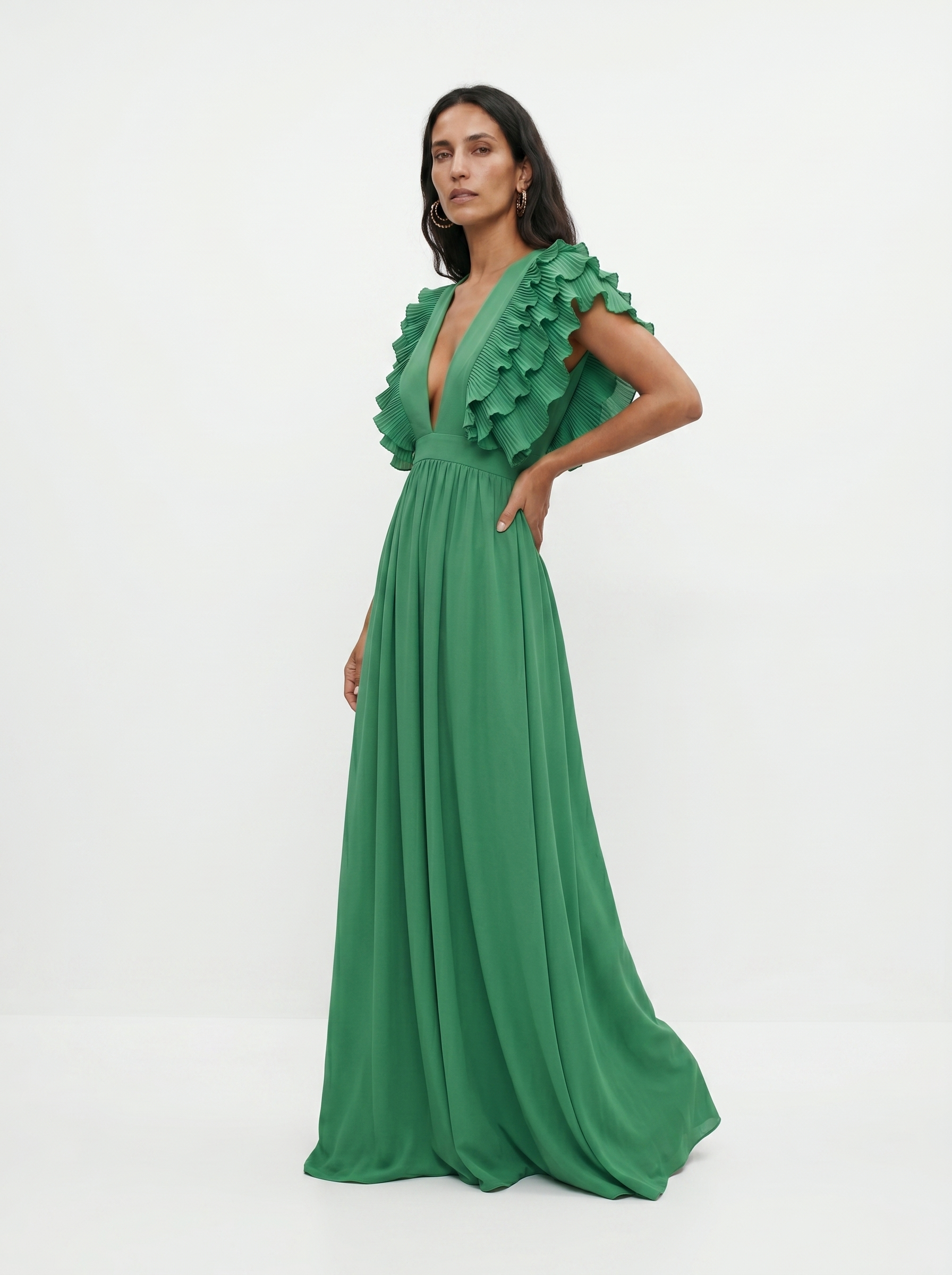 Teresa | Vestido largo elegante con escote en V