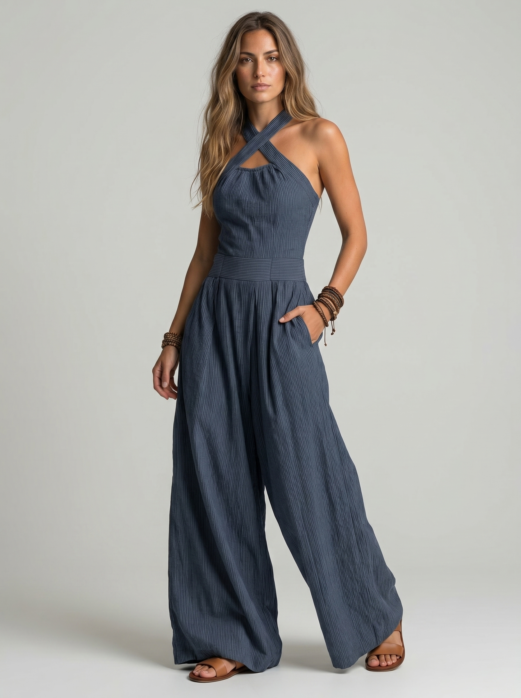 Bianca | Mono elegante con escote cruzado