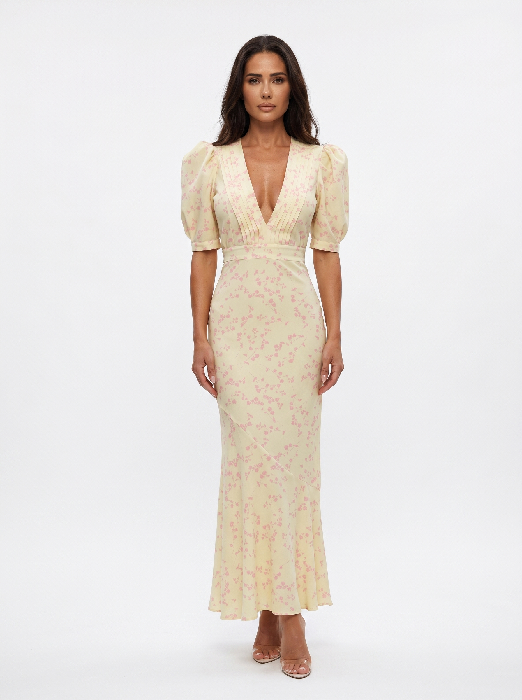 Amaia | Vestido con diseño floral y cuello en V