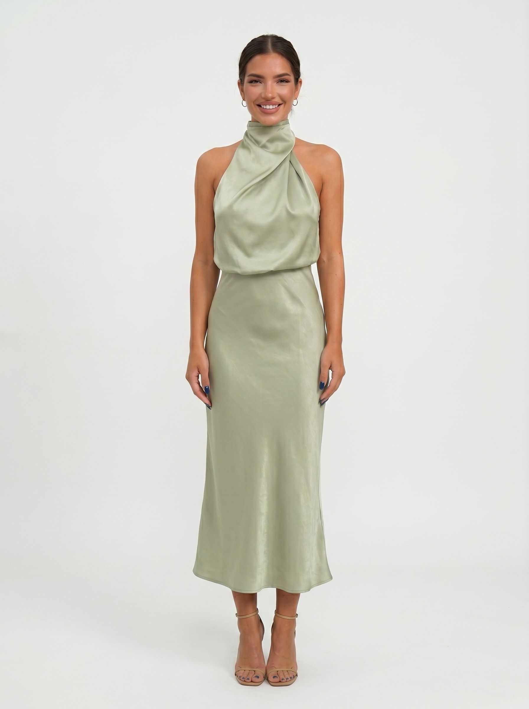 Carmina | Vestido largo con cuello halter