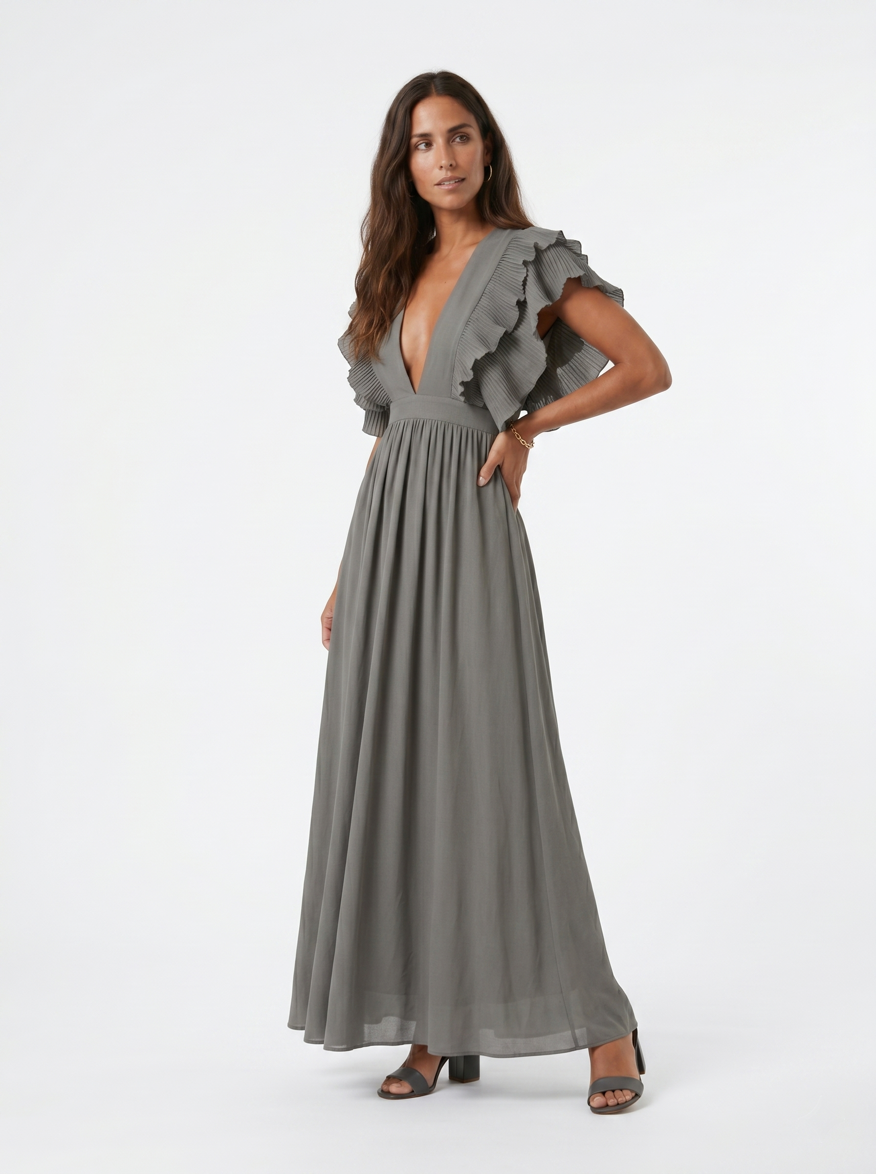 Teresa | Vestido largo elegante con escote en V