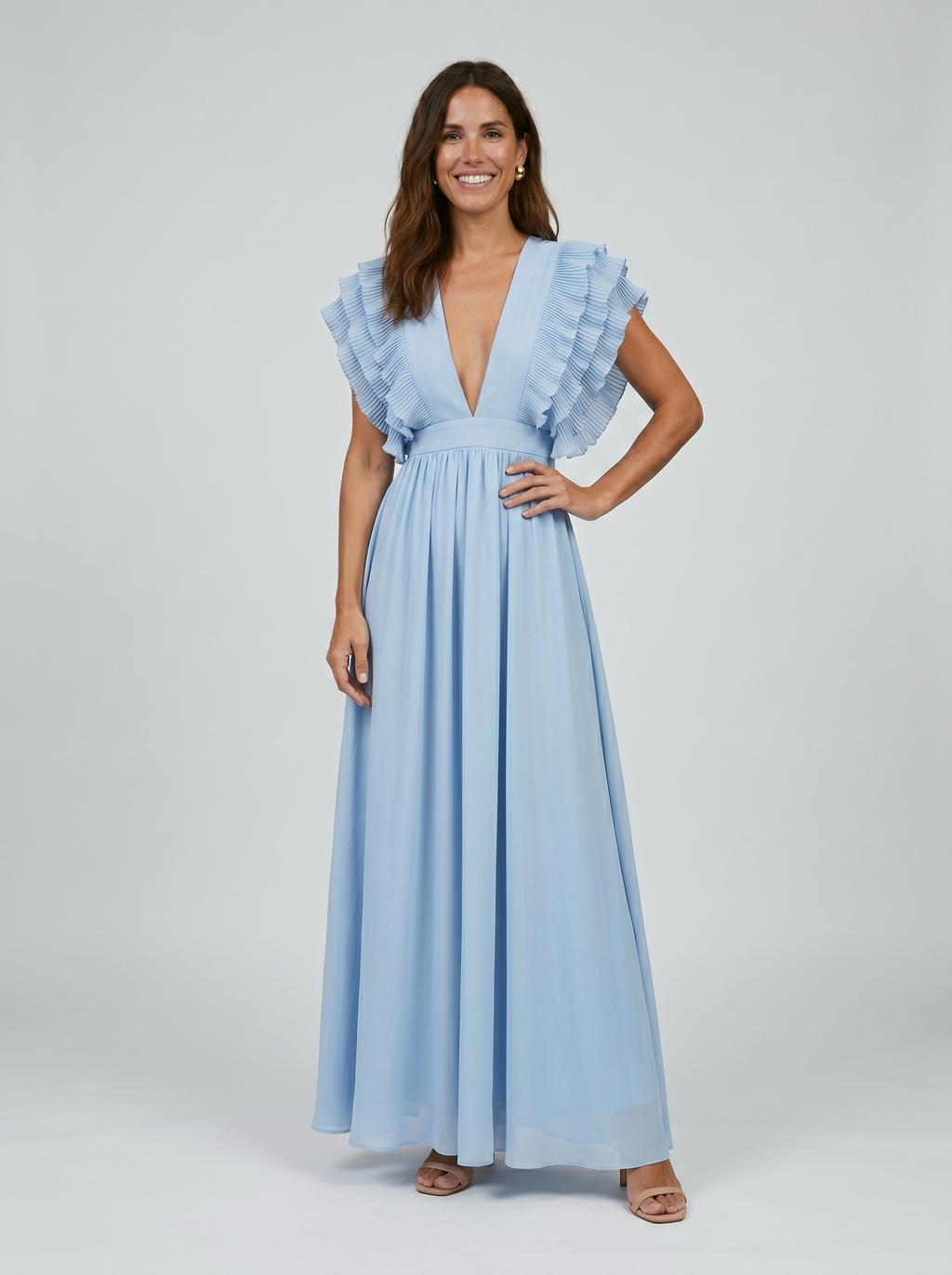 Teresa | Vestido largo elegante con escote en V