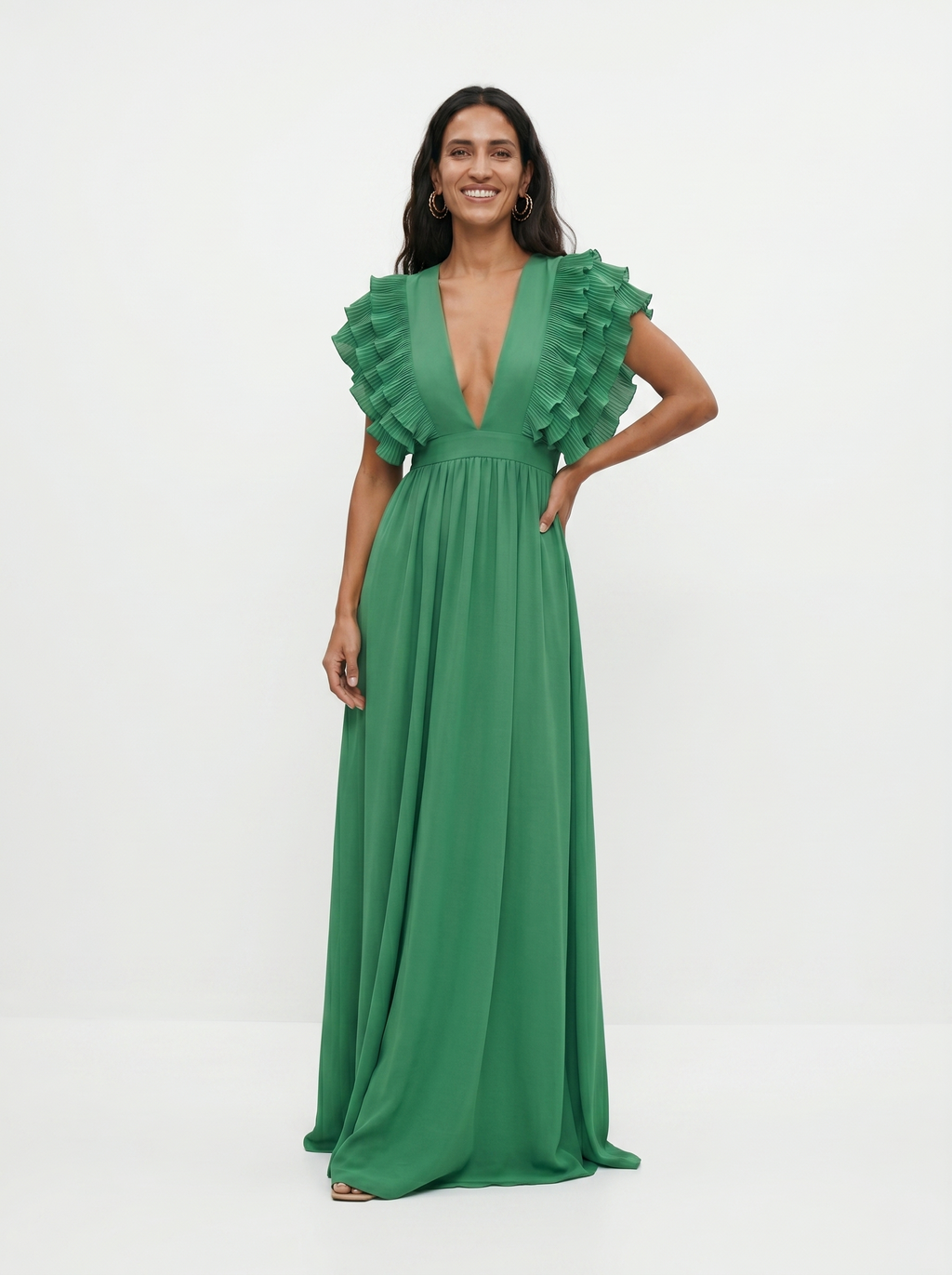 Teresa | Vestido largo elegante con escote en V