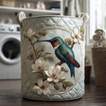 Cesto acolchado con colibrí y encaje floral