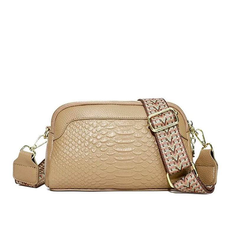 Paola | Bolso de Cuero con Look Reptil