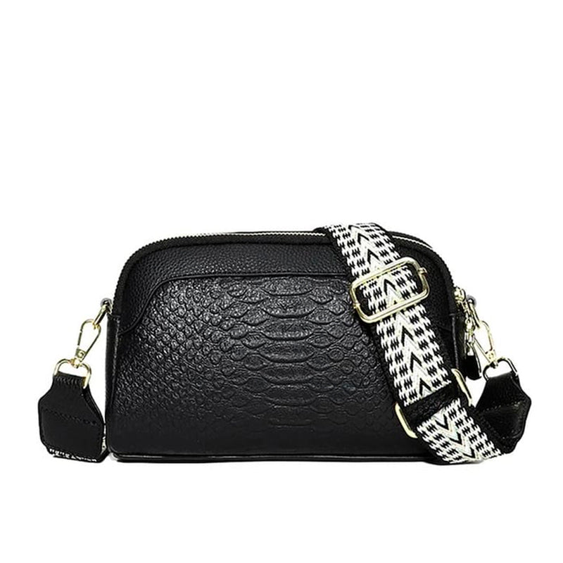Paola | Bolso de Cuero con Look Reptil