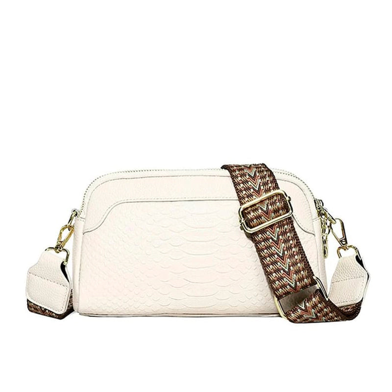 Paola | Bolso de Cuero con Look Reptil