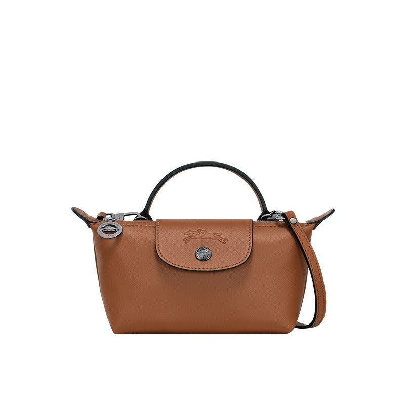 MINI BOLSO DE PIEL LONGCHAM| MARRÓN