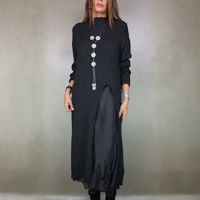 Alejandra | Conjunto de suéter largo y vestido