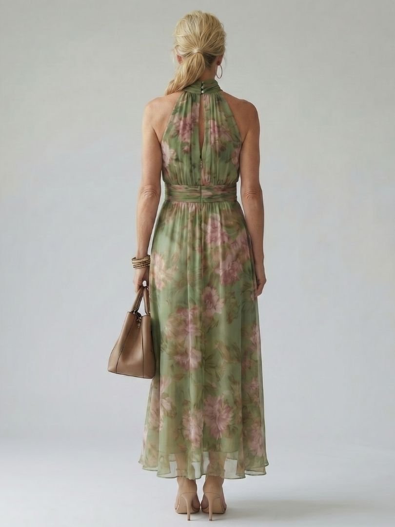 Naomi | Vestido largo con cuello halter
