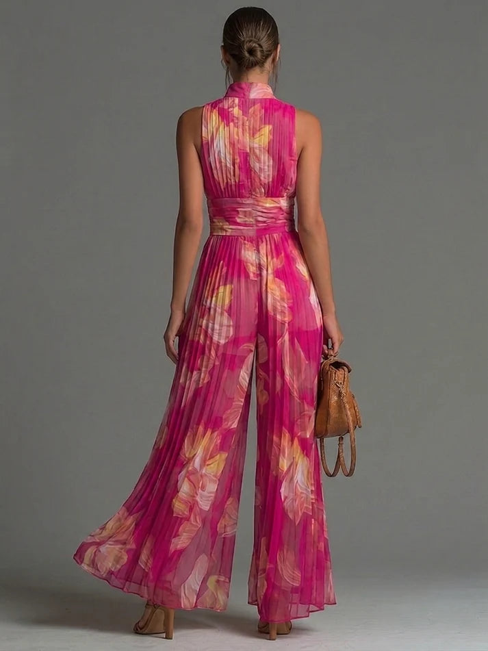 Leila | Mono Plisado Floral Fucsia™