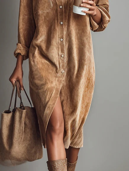 Sofía | Vestido midi de pana