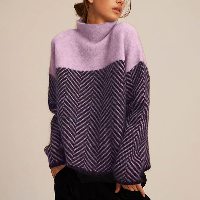 Filomena | Suéter de cuello alto con delicado tejido de lujo
