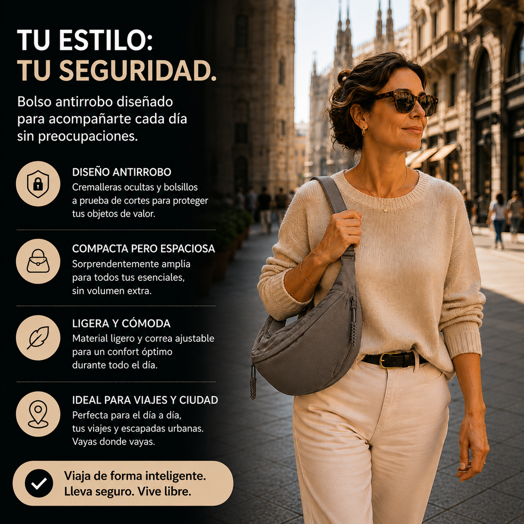 Rosa | Bolso de Hombro AntiRobo
