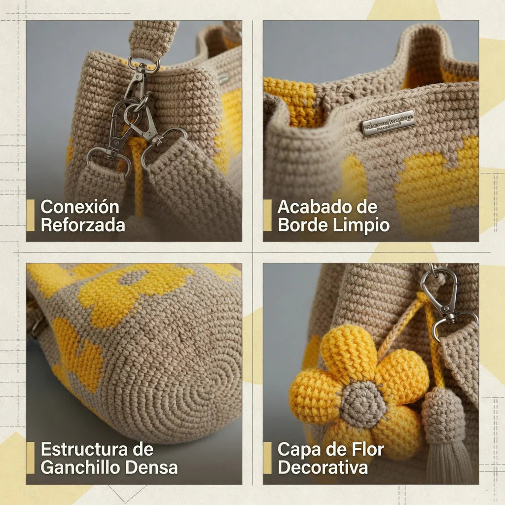 Julia | Bolso Floral de Crochet