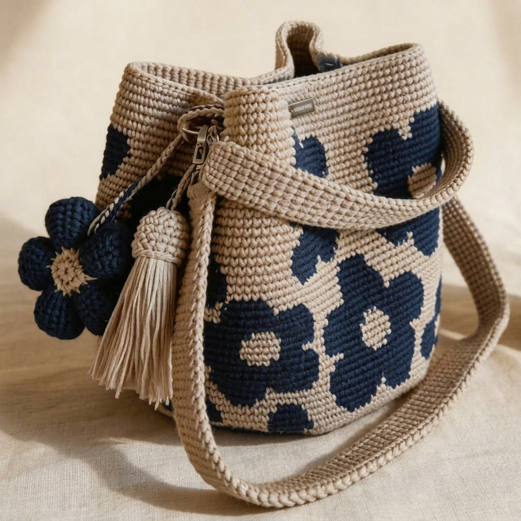 Julia | Bolso Floral de Crochet