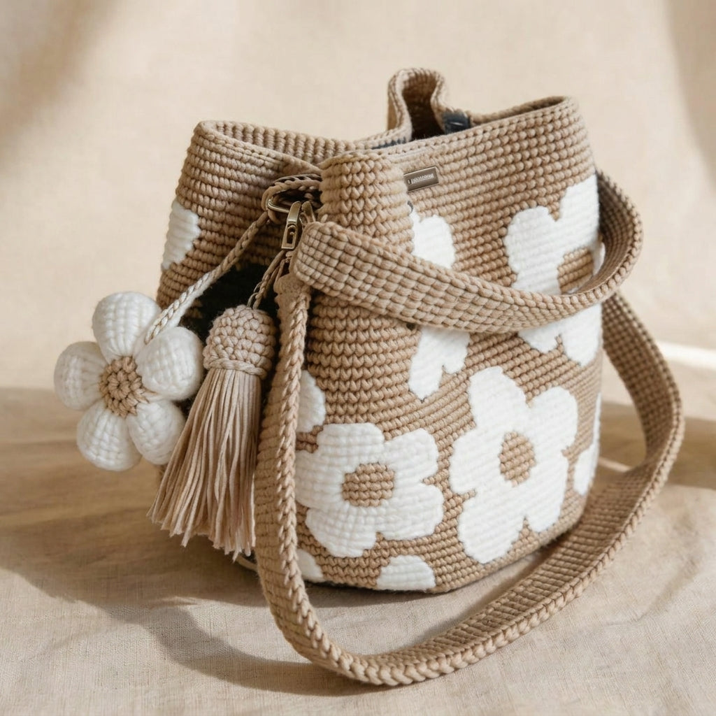 Julia | Bolso Floral de Crochet