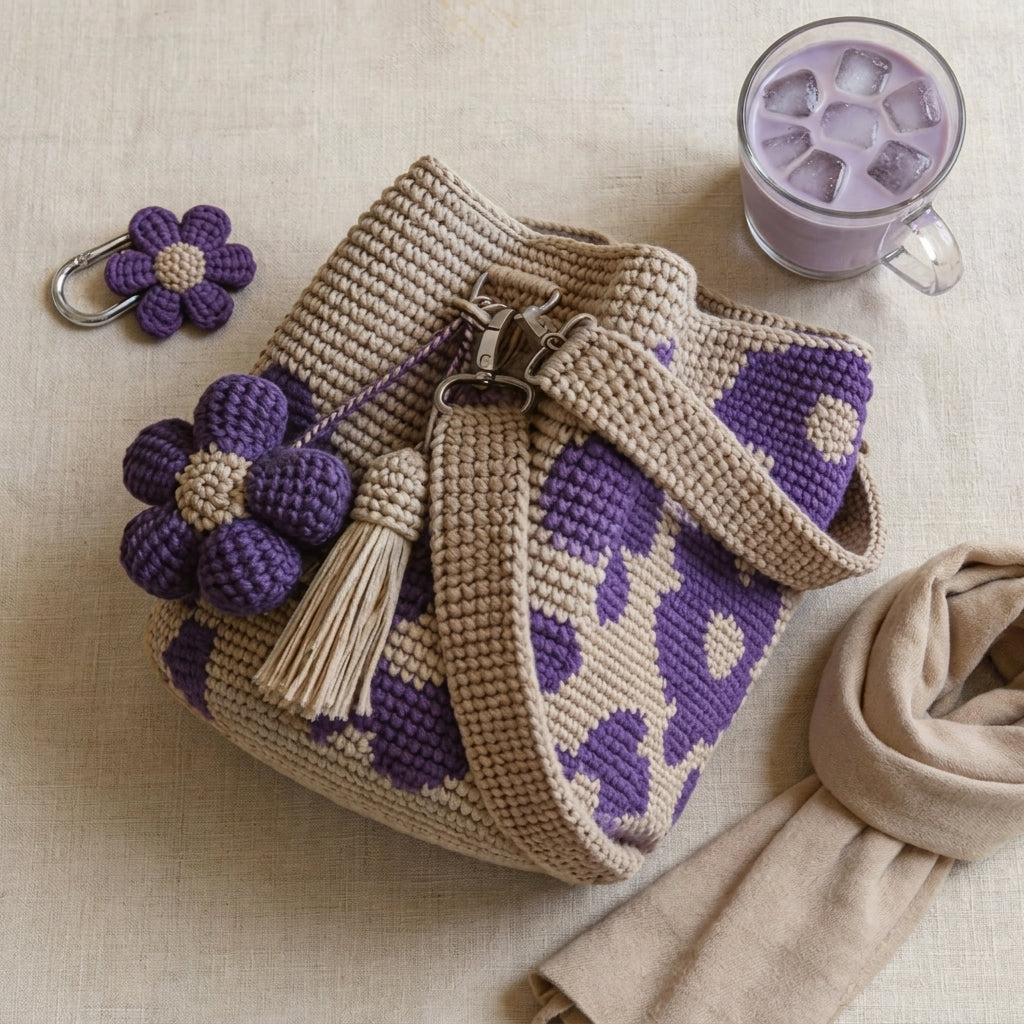 Julia | Bolso Floral de Crochet