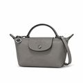 MINI BOLSO DE PIEL LONGCHAM | GRIS
