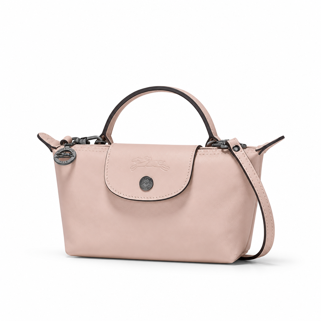 MINI BOLSO DE PIEL LONGCHAM | ROSA
