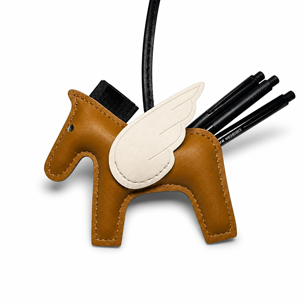 CHARM DE CABALLO ALADO EN PIEL
