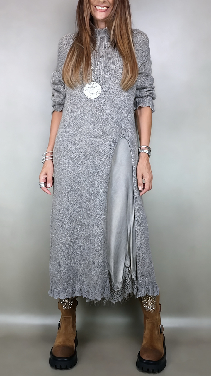 Alejandra | Conjunto de suéter largo y vestido