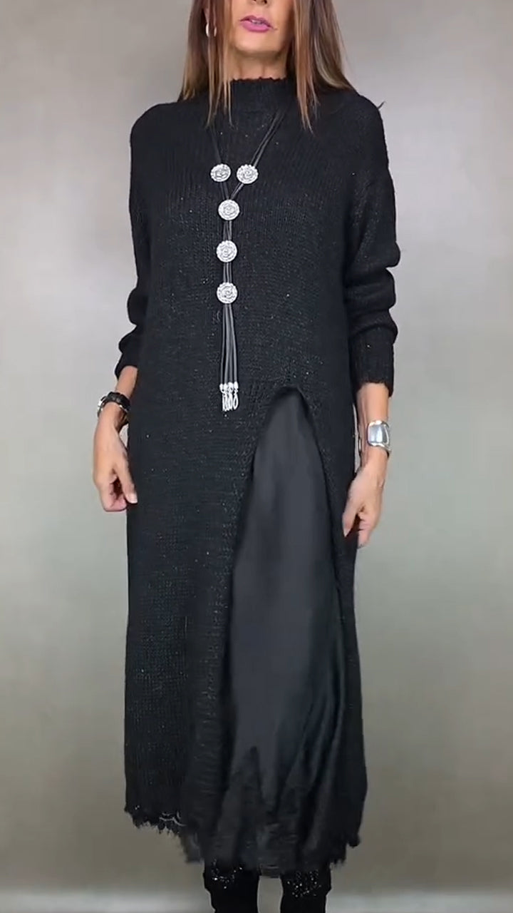 Alejandra | Conjunto de suéter largo y vestido