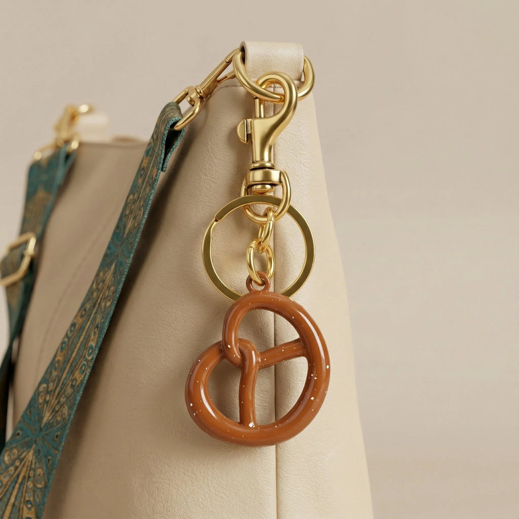 LLAVERO PRETZEL DOURADO