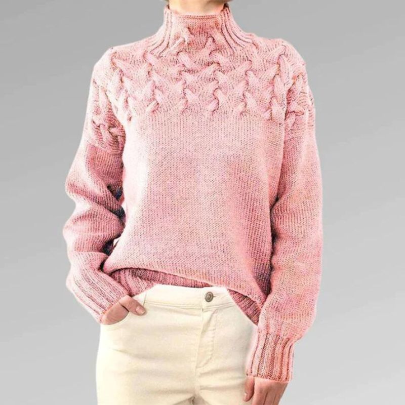 Rebeca | Suéter de cuello alto con textura suave